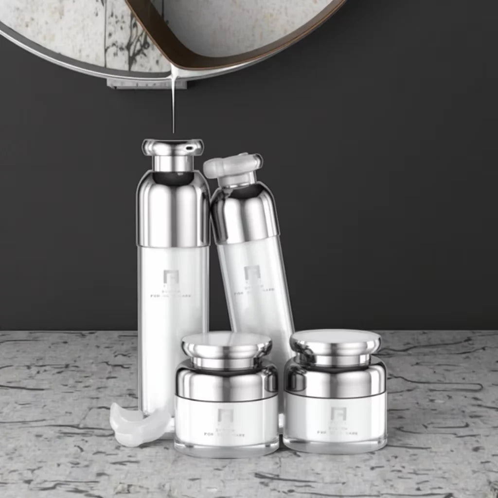 Wholesale ISO9001 Certified Double Wall 30ml 50ml 100ml Acrylic Cosmetic Lotion Jars Screen Printing Customizable Easy Open End