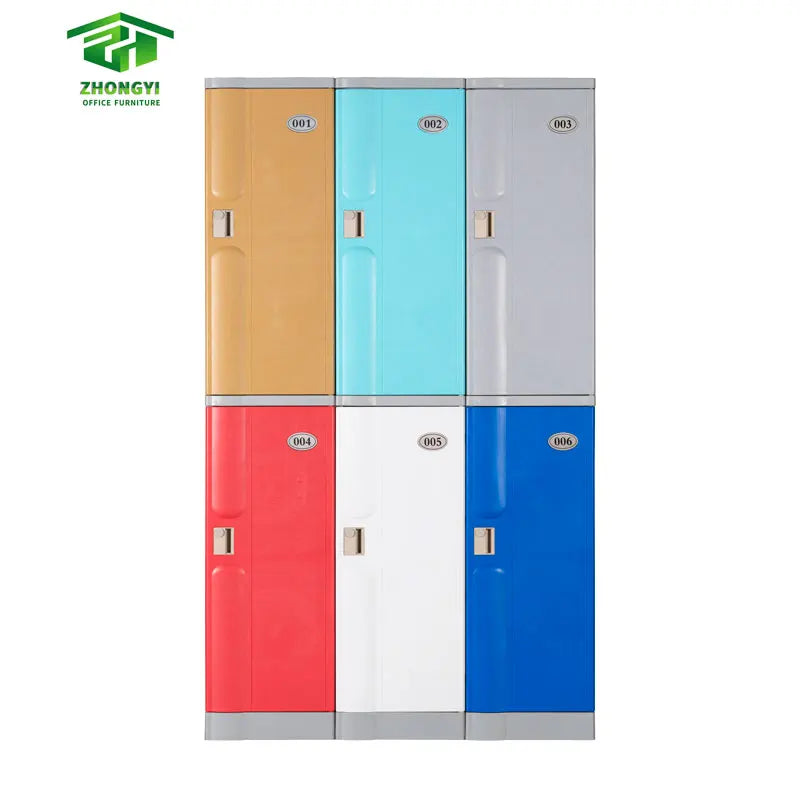 Cheap storage bins locker ABS Plastic Sauna Club Cabinet with Clothes Hanging Rod for Dressing Room