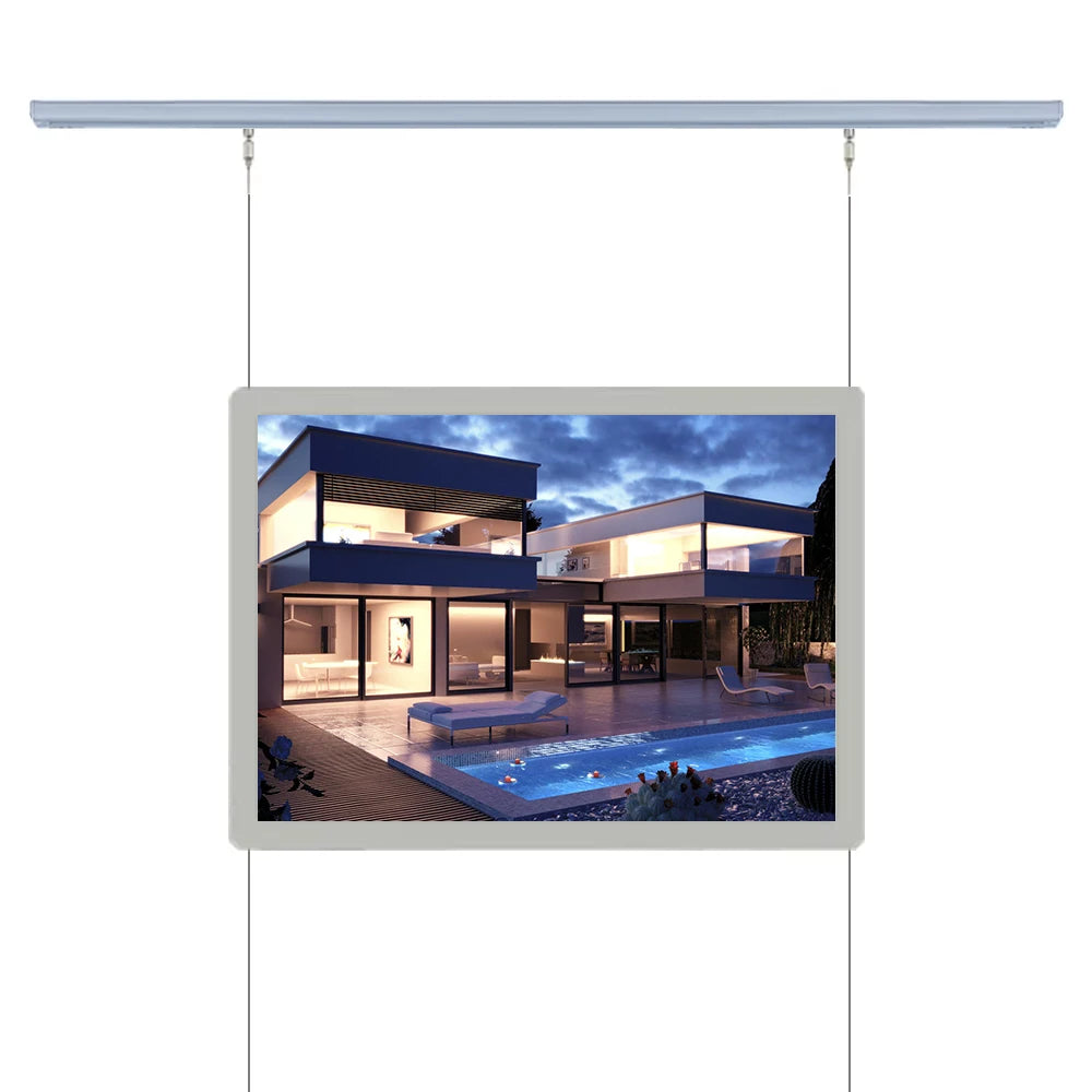 Crystal Wall Mounted Real Estate Sign LED Acrylic Lightbox with Magnetic Hanging Photo Frame Eco-friendly High Brightness
