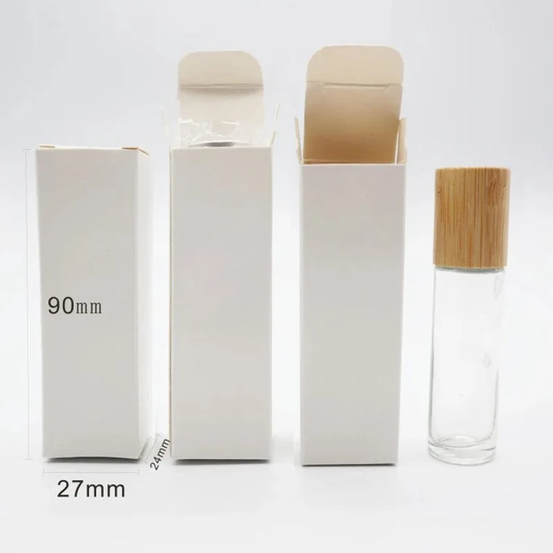 Wholesale Eco-Friendly Matt Lamination Essential Oil Perfume Bottle Paperboard Recycled Materials Personal Care 10ml Roller