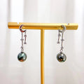 E465 8-9mm DIY Natural  Freshwater Pearl Charm Earrings Mounting Accessory 925 Sterling Silver Gold Plated  Jewelry for Women