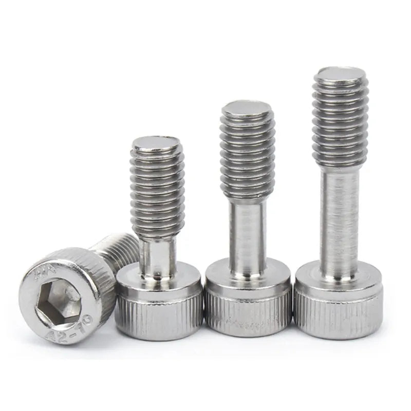 304 Stainless Steel M8 Anti-loosening Screw Allen Loaded Captive Panel Screws Hex Socket Knurled Cap Hand Head Bolts