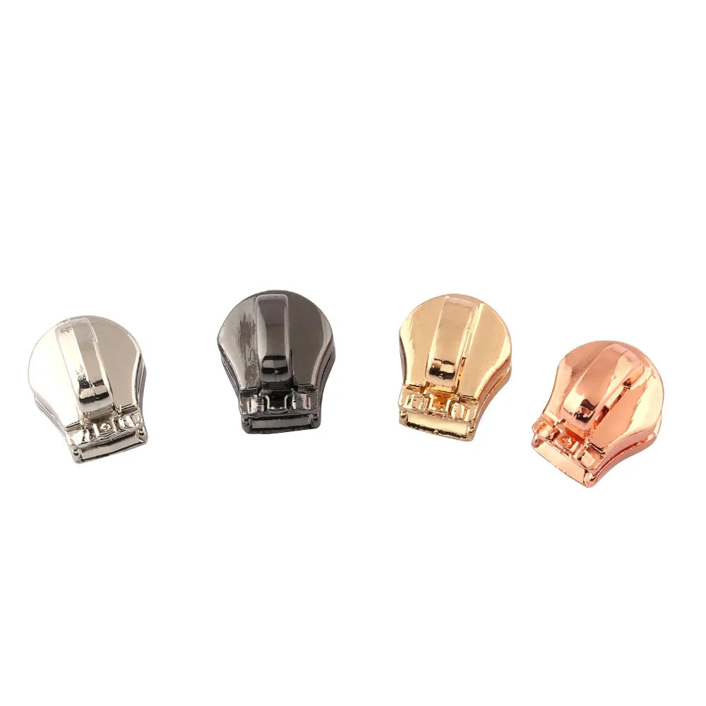 Nickel-free Gold #3 #5 Plate Clothes Removable Metal Zipper PullerZip HeadSlider