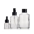 Cosmetic 0.5oz 1oz 2oz 3oz 15ml 30ml 60ml 120ml 200ml clear Oblique Shoulder Glass Spray Bottle