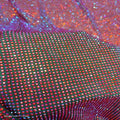 Wholesale Elegant Sparkling Siam Crystal Rhinestone Dress Fabric Soft Stretch Fabric for Dress