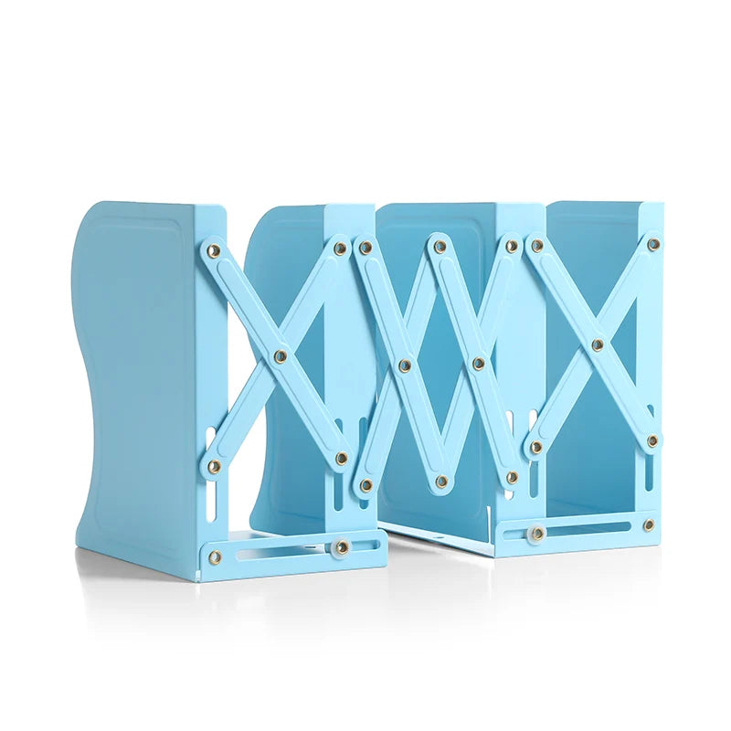 Adjustable Metal Desk Bookends Expandable Modern Customizable Organizing Bookstand with Dividers for Convenient Book Management