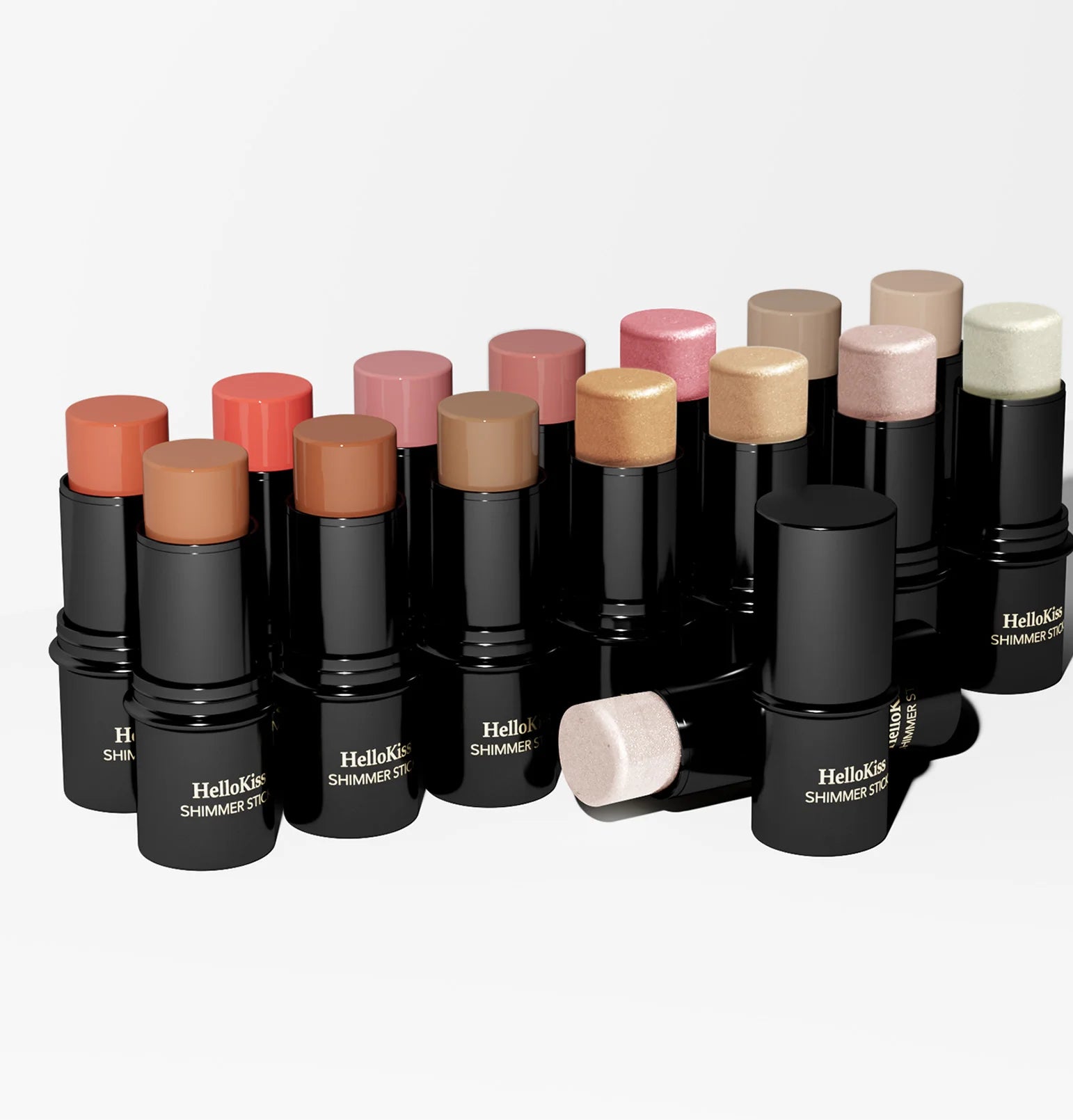 Customize Logo 15 Colors Highlighter Makeup Contour Stick Private Label Shimmer Bronzer Highlighter Stick
