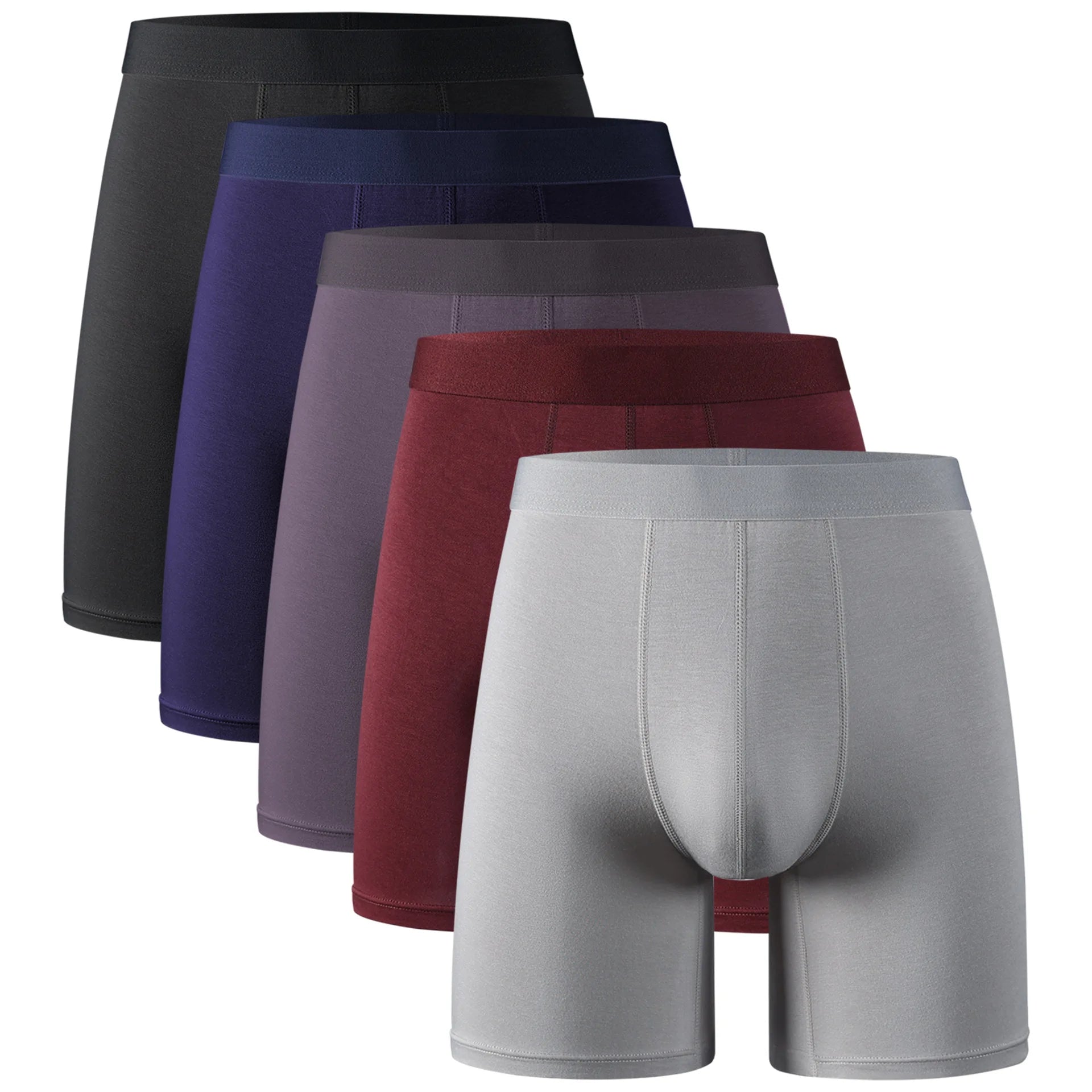 Mens Extra Long Plus Size US Size S-2XL Mesh Boxer Shorts Bamboo Fiber Soft Stretch Knit Breathable Men Underwear Boxers for Men