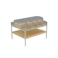 Supermarket Customized Light Duty Snack & Nut Display Racks with Steel-Wood Combination 4-Layer Design
