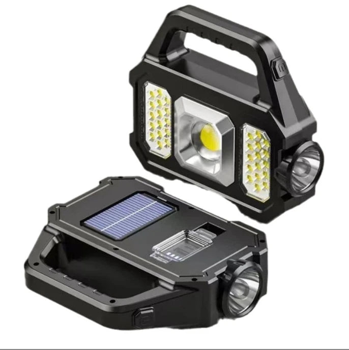 High Power Led Flashlights Rechargeable Camping Work Light Multi Functional Portable Light Solar Charging 6 Lighting Modes