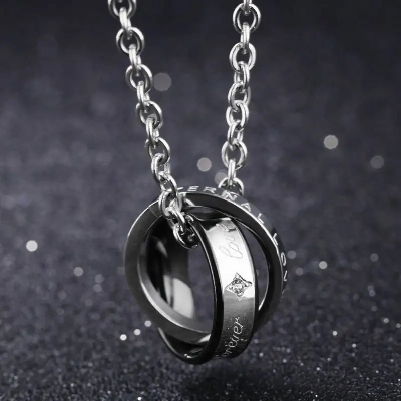 Wholesale Stainless Steel Charm Necklace Custom Classic Couple Lovers Jewelry