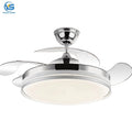 Y188 Modern 4 Blades 42inch Remote/APP/Voice Control LED Ceiling Fan with Light for Bedroom