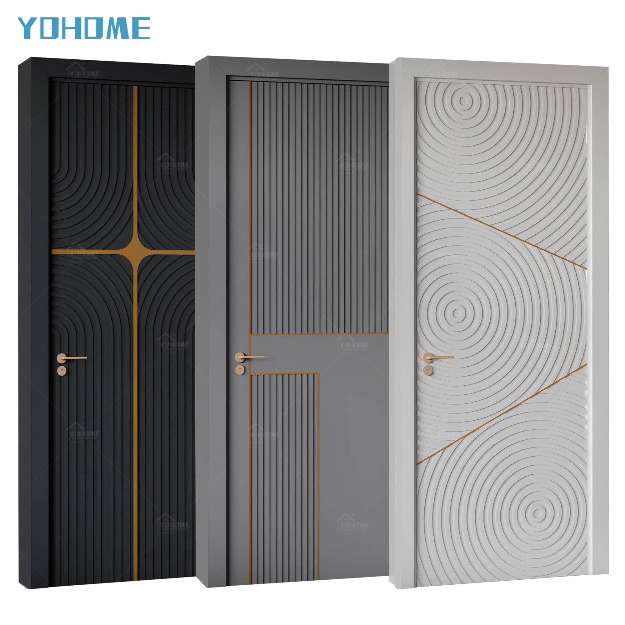 European Standard  High Quality Modern Interior Door with Frames for Houses European Style House Doors