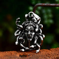 SS8-1192P Stainless Steel Unique Ancient Greek Mythology Woman Snake Medusa Pendant for Men Women Vintage Jewelry
