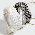 European and American French Elegance Imitation Pearl Lace Embroidery Rice Lace Knot Headband Headband Hair Accessories