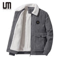 Liu Ming Customized 2025 New Style Autumn Winter Corduroy Coat Fleece Lined Thick Casual Jacket for Men