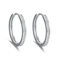 POLIVA Luxury Zircon Hoop Earrings 925 Rhodium Gold Rose Gold Plated Sterling Silver Fine Hoop Earings