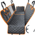 Back Seat Extender for Dogs Hard Bottom Dog Car Seat Cover for Back Seat with Mesh Window100% Waterproof Pet Dog Hammock