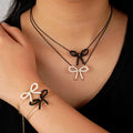 Hot Selling Fashion Unique Double Circle Bow Bracelet Sweet Luxury Seed Bead Bracelet for Women