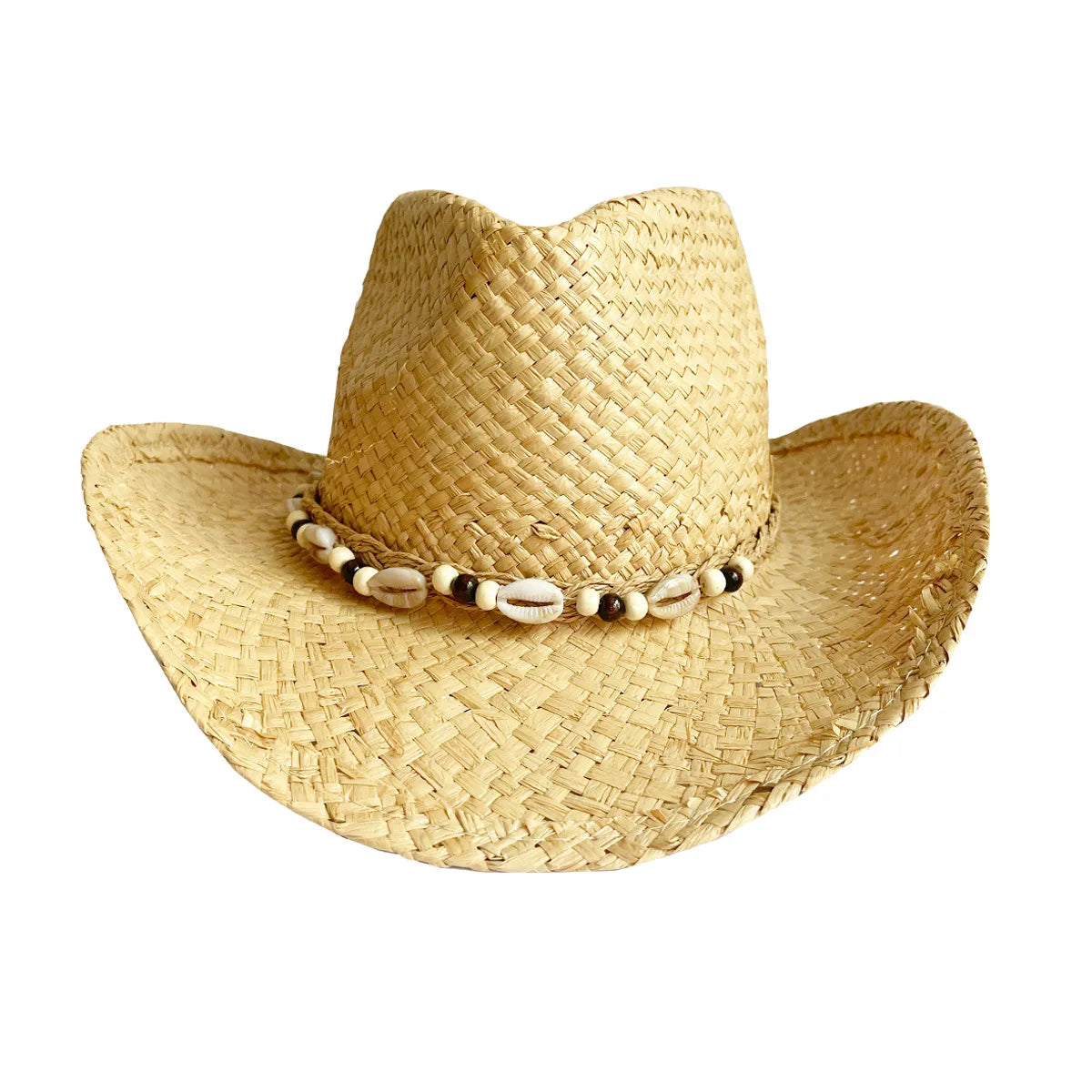 New Fashion Printed Raffia Straw Quality Western Womens Cowboy Hats Beach UPF 50+UV protection Sun Hat Cowgirl Hats Unisex