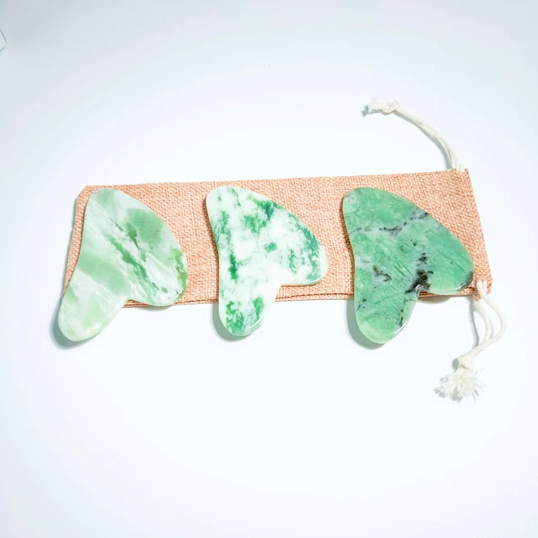 Hongzhuo Stone Body Facial Gua Sha Guasha Board Plate for Back Scraping Massager Xiuyan Jade