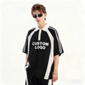 Customized for Drop Shoulder Oversized Knitted Hip Hop Men's T-Shirt 100% Cotton Heavyweight Casual