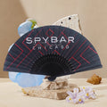 21cm Blank White Bamboo Paper Fan Wedding Favor Promotional Fan With Tassel