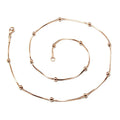316L Stainless Steel IP PVD 18K Gold Plated 1MM Wide Square Snake Bead Chain Necklace Titanium Steel Bead Snake Chain Necklace