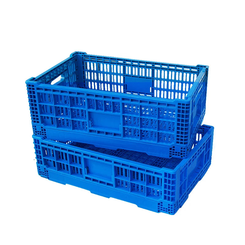 Heavy Duty Solid Box Folding Plastic Containers Collapsible Crates for Fruits and Vegetables