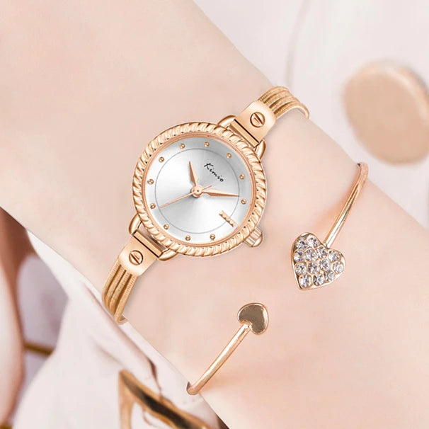 Waterproof Female Fashionable Watches Fashion Women Retro Watch Gold Watches