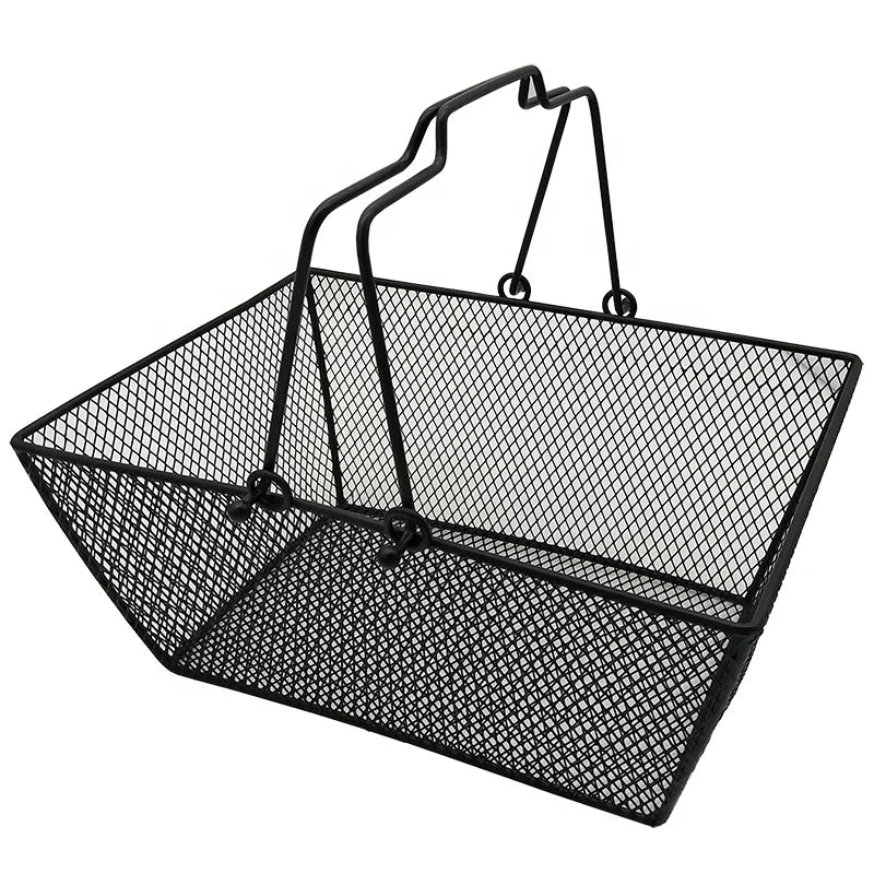 OEM Factory Shopping Rope Storage for Cosmetics Store Basket With Handle