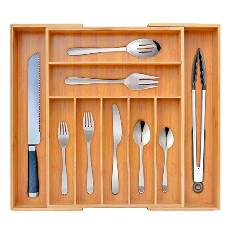 Bamboo Drawer Organizer Kitchen Cutlery Organizing Box Tool Organizing Box Underwear Storage Holder