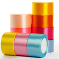 38mm Gift Wrapping Solid Colors 25 Yards Ribbon Roll Single Face Smooth 1 1/2 Inch Satin Ribbon for Flowers Clothes
