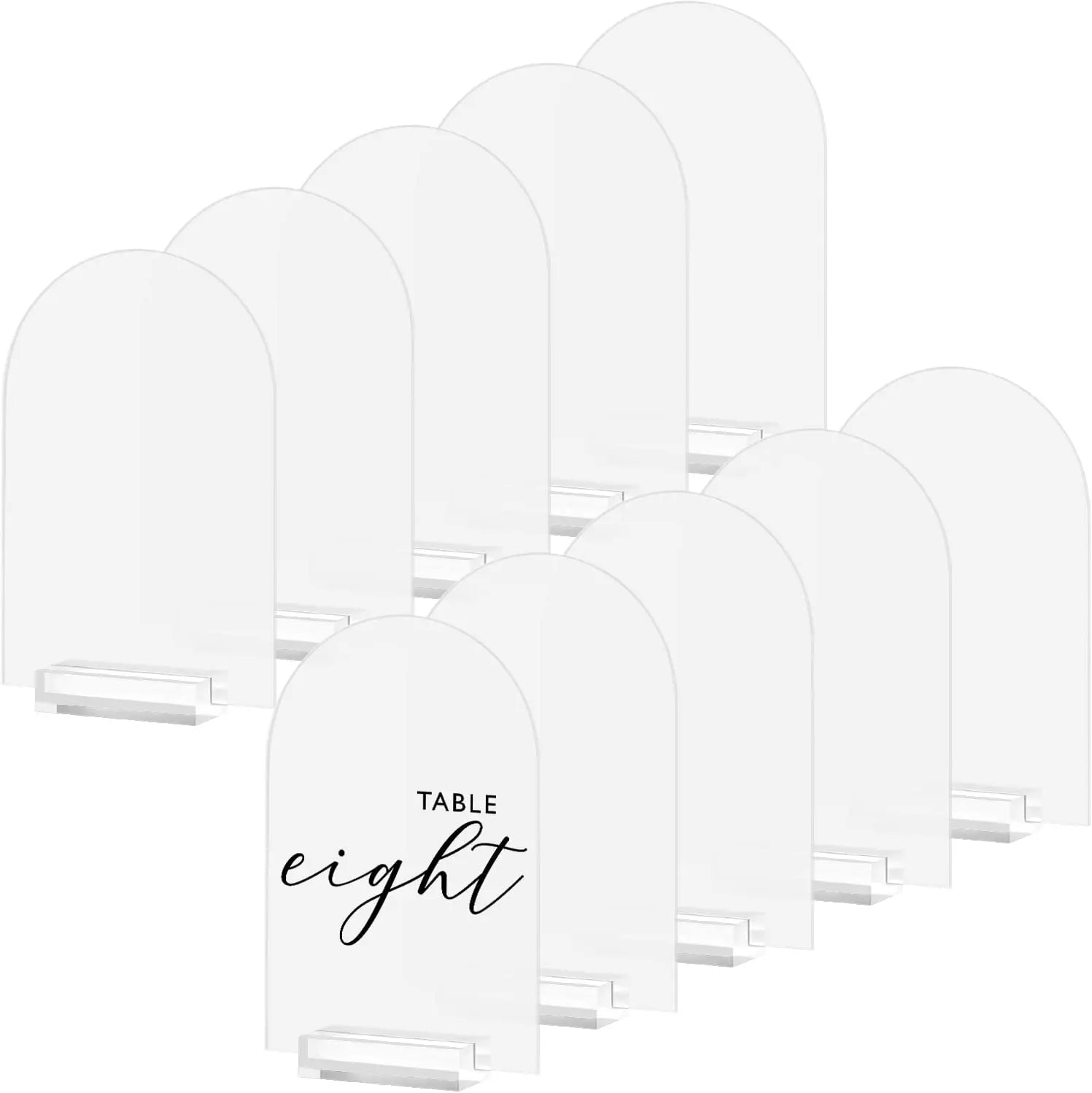 4x6 Inch Blank Frosted Arch Acrylic Table Sign With Clear Stand DIY Wedding Table Number Restaurant Menu Sign Bar List Sign