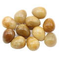 HZ Wholesale Crystals Healing Stone Yellow Jade Egg Shape Stones for Home Decoration