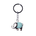 Natural Amethyst Powder Elephant Pendant Key Chain Healing Stone Amulet Pendant Keychain Auspicious Pendant for Men Women