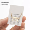 HOVANCI 18K Gold Plated Lucky Pendant Charm Angel Number Necklace Engraving  Triple Number Pendant Necklace