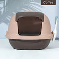 PAKEWAY Pet Products Pet Cleaning Closed Indoor Plastic Cat Toilet Box Cat Litter Trays Cat Litter Box