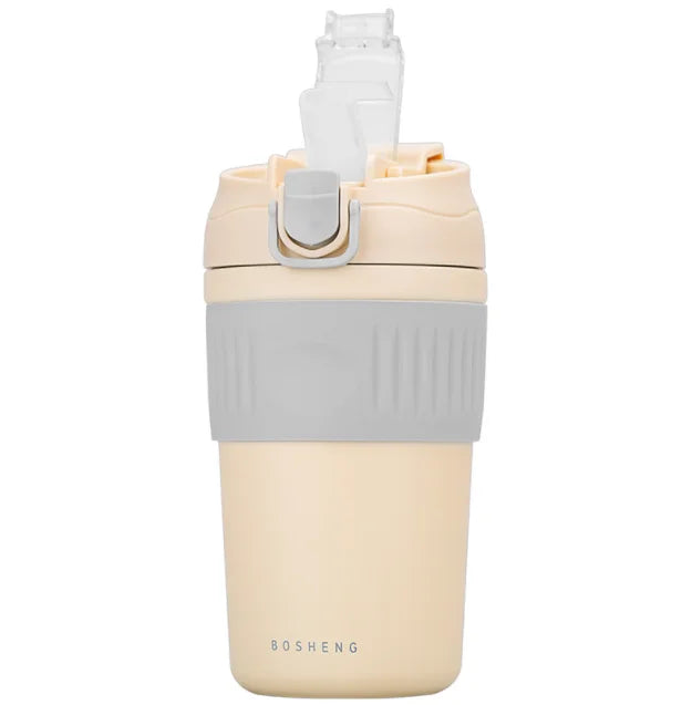 Hot Selling Stainless Steel 350ml 480ml Double Mouth Thermos Travel Portable Vacuum Coffee Mugs