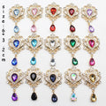 10pcs/bag 6*3.2cm Modern Metal Alloy Diamond Water Drop Buckle DIY Pendant Jewelry Clothing Brooch Headwear Accessories