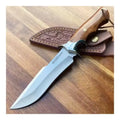 Wood Handle 4Cr13Mov Versatile Polishing Fixed Blade Knife and  Leather Sheath EDC Pocket Bushcraft Fixed Blade Knives on Sale