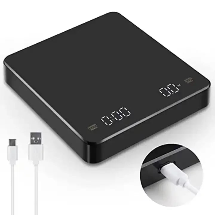CHANGXIE USB Batteries 3000G 0.1G Multi Function Digital Kitchen Tempered ABS House Food Smart Coffee Weight Scale