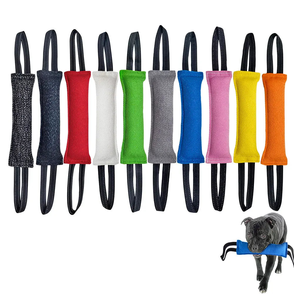 Hemp Cloth Dog Bite Pillow Tug Toy Training Stick with Nylon and Linen Pet Training Supplies Equipment