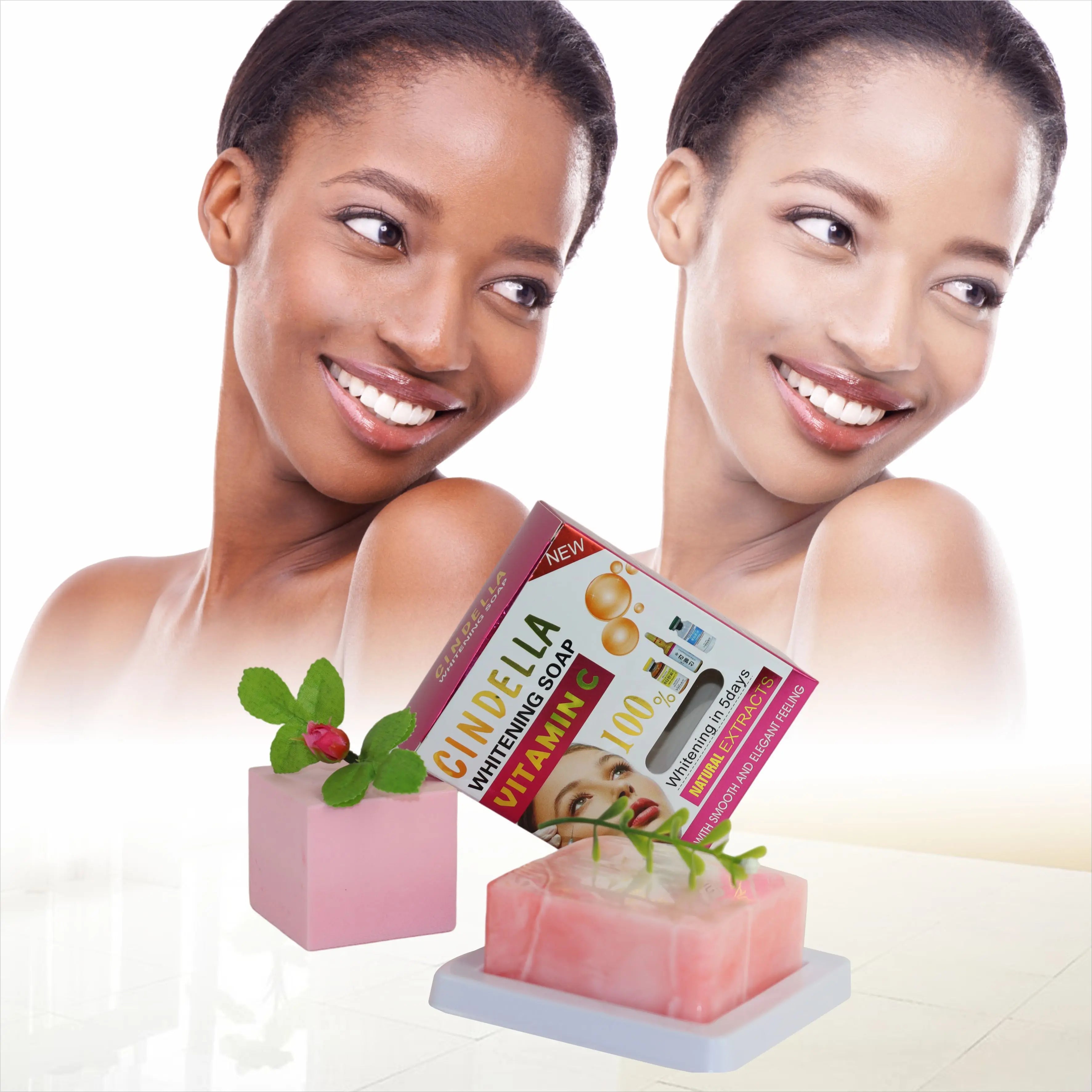 Private Label Whitening Product Korean Organic Extreact Rose Fragrance Amino Acid Lightening Moisturizing Vitamin C Soap