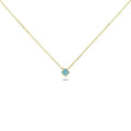 DUYIZHAO Fine Jewelry Necklaces 925 Fashion Simple Silver Petal Clover Necklace Turquoise Diamond Vintage Necklace