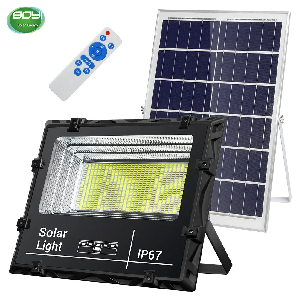 BOYI High Performance Rechargeable Ip67 Garden Solar Led Flood Light 400watt