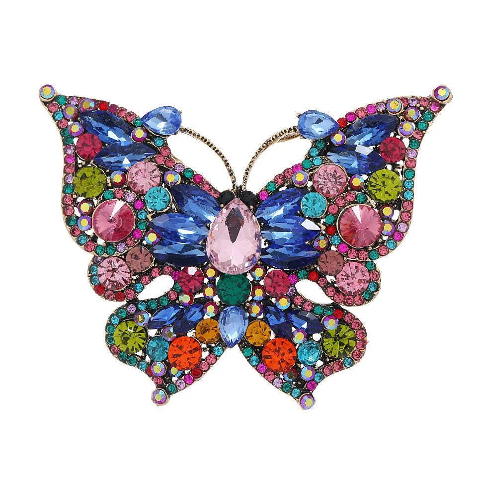 MT051345 Fashion Insect Brooch Women Rhinestones Butterfly Brooch Jewelry
