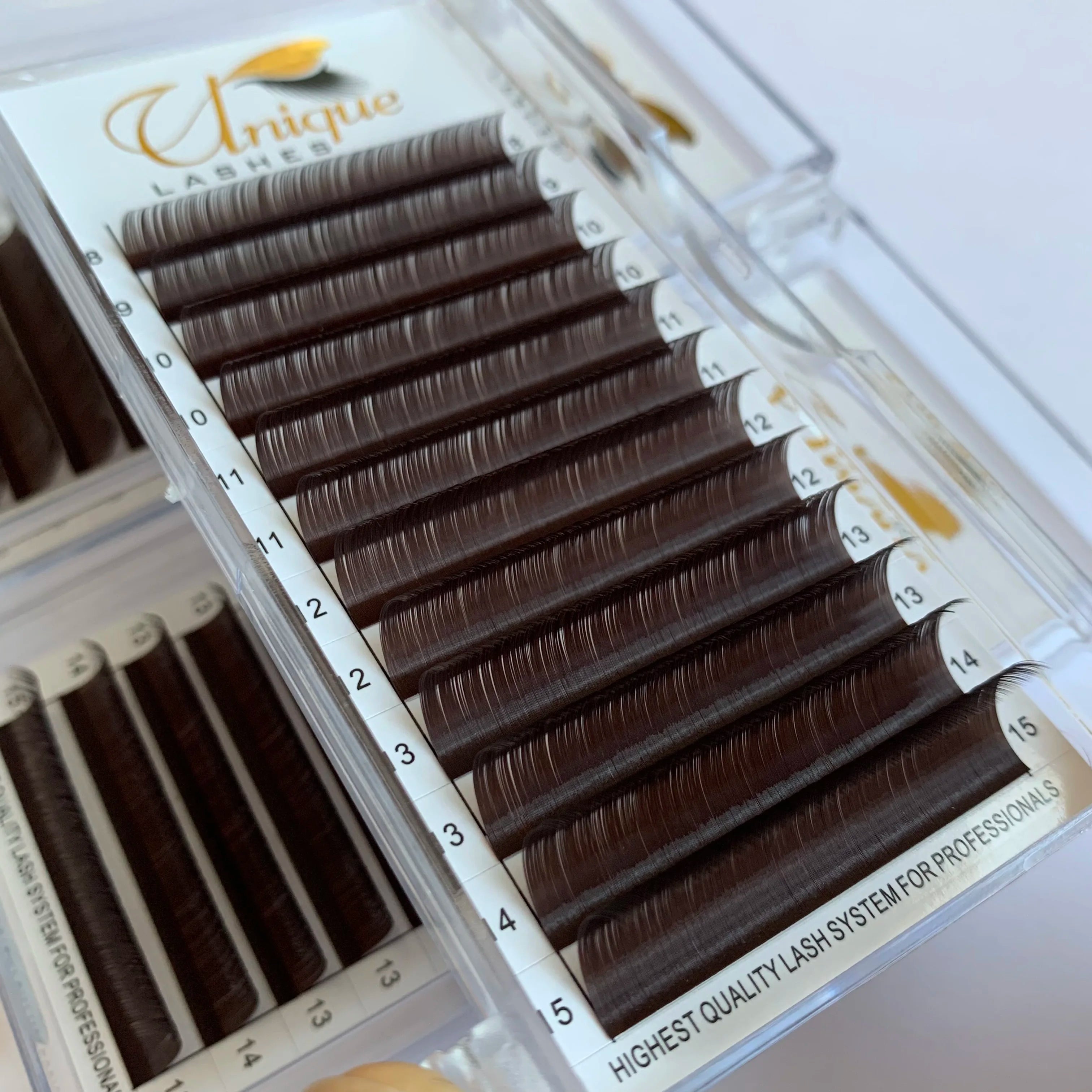Private Label Cashmere Soft Espresso Brown Volume Lashes Chocolate Dark Brown Mega Volume Eyelash Extensions 0.03 0.05 0.07 0.15