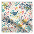 Wholesale 100% Cotton Fabric Lightweight Fresh Printed Spring Birds Florals Berries for Kids' Shirts for Boys and Girls
