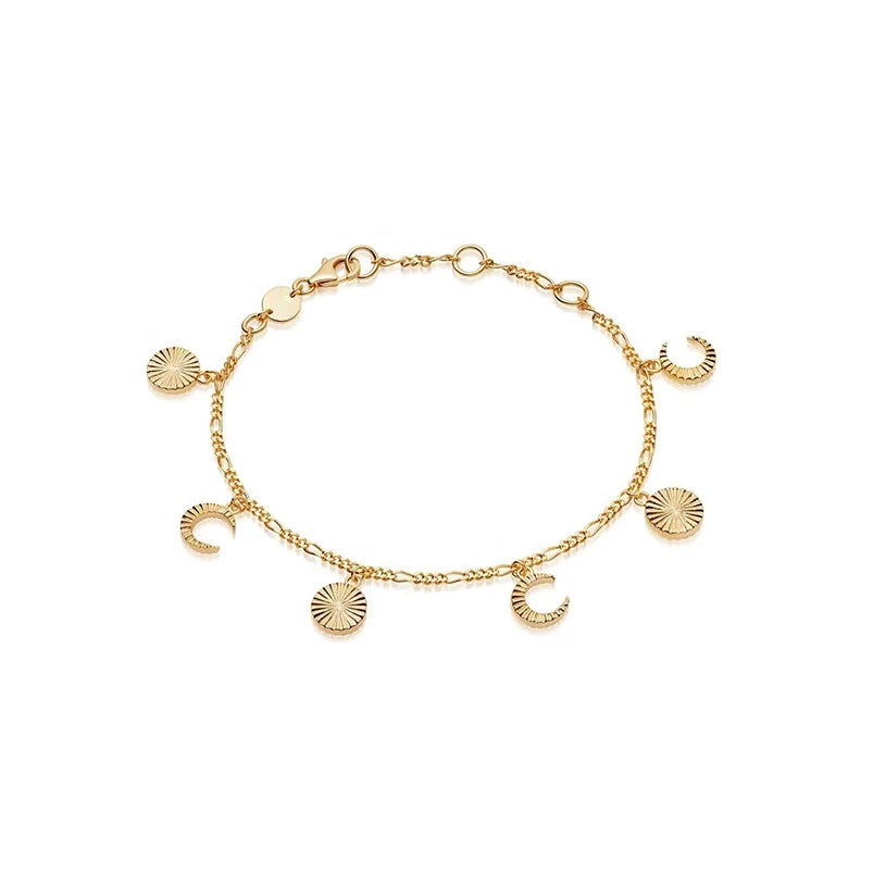 Gemnel Wholesale Gold Plated Brass Jewelry Brass Jewelry Manufacturer Minimalist Charm Brass Bracelet